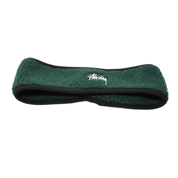 Stussy Polar Fleece Headband in Forest Green
